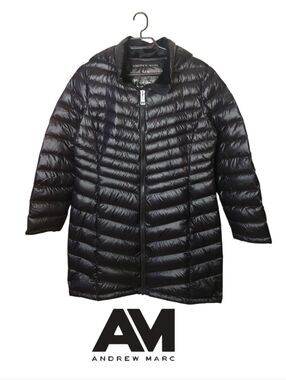 Andrew Marc Black Down Packable Jacket